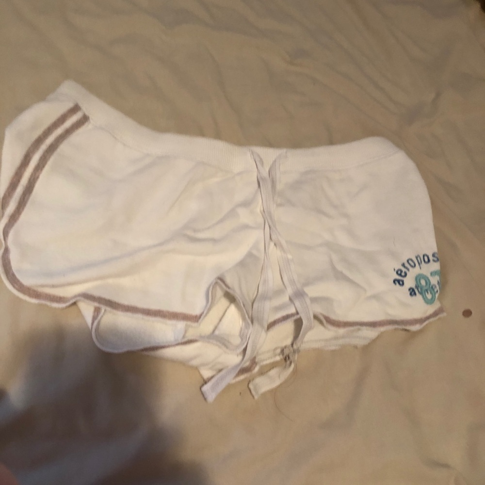 White lounge shorts